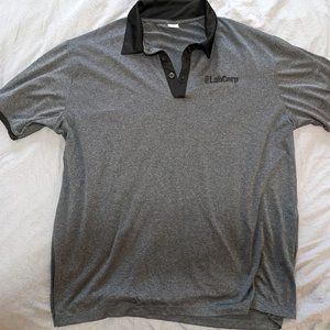 LabCorp Branded Grey Polo Shirt Mens Large